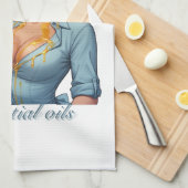 Essential Oils Funny Taco Illustration | Girly Geschirrtuch (Viertel Falte)