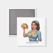 Essential Oils Funny Taco Illustration | Girly Magnet (Vorderseite/Rückseite)