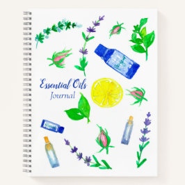 Essential Oils Journal Rosenknospe Kraut Lemon Notizblock