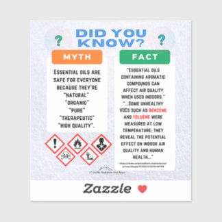 Essential Oils Myth/Fact Aufkleber