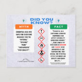Essential Oils Myth/Fact Postcard Postkarte (Vorderseite)