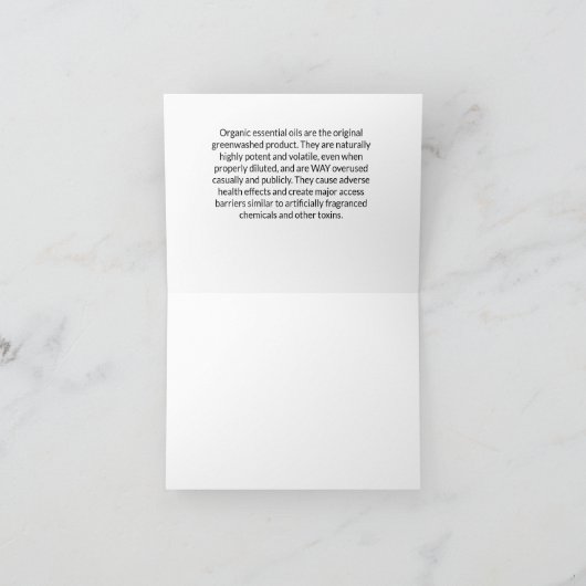 Essential Oils Myth/Facts Folded Card Dankeskarte (Innenseite)