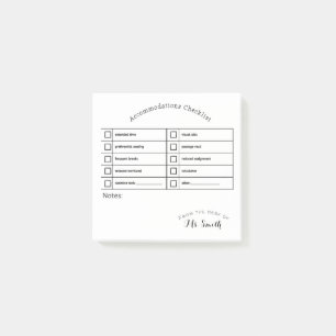 Essential SpEd Tool: Accommodations Checkliste Post-it Klebezettel