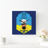 Essential Summer Beach Quadratische Wanduhr (Zuhause)