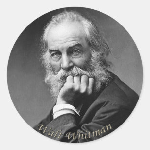 Essential Walt Whitman Portrait Runder Aufkleber
