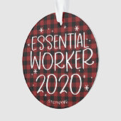 Essential Worker 2020 Covid Pandemic Weihnachten Ornament (Vorderseite)