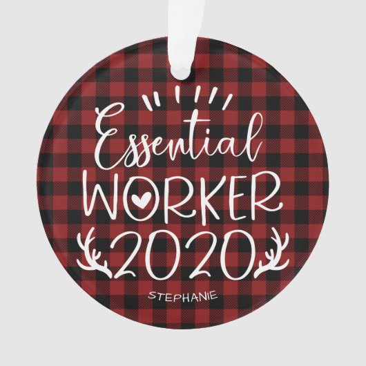 Essential Worker 2020 Covid Pandemic Weihnachten Ornament (Vorderseite)