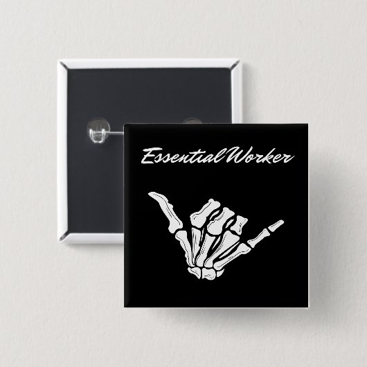 Essential Worker Square Button (Vorne & Hinten)