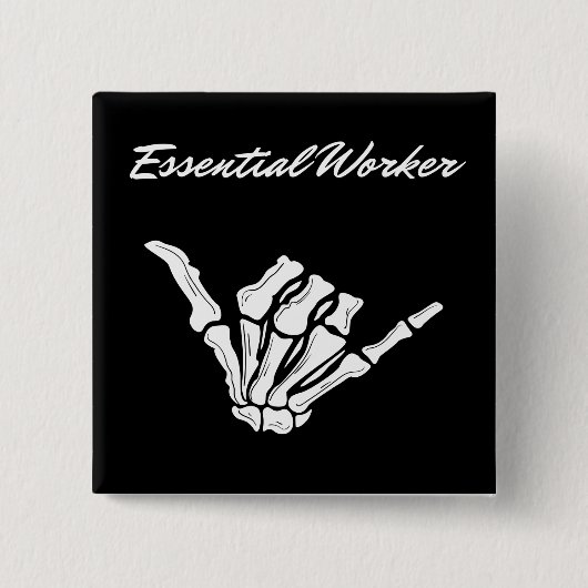 Essential Worker Square Button (Vorderseite)