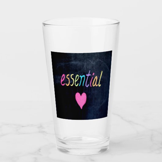 Essential Worker Support Heft on Chalk Board Glas (Vorderseite)