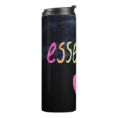 Essential Worker Support Heft on Chalk Board Thermosbecher (Nach links gedreht)