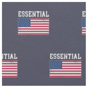 Essential Worker USA American Flag Covid 19 Stoff