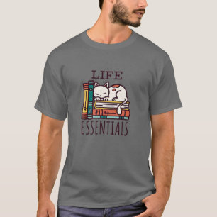 Essentials, Bücher und Katzen T-Shirt