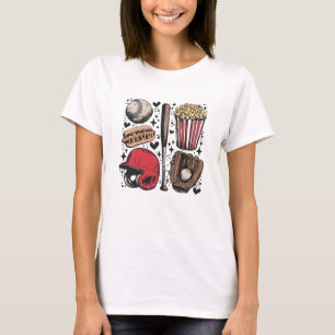 Essentials-Collage zum Vintage-Baseball-Tag T-Shirt