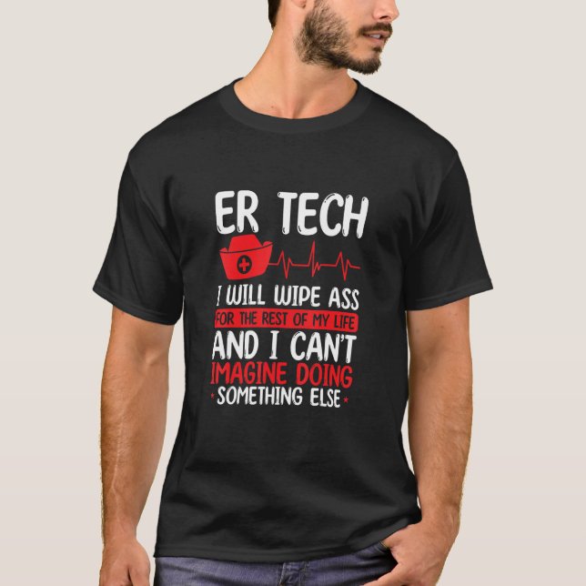 Essentials ER Nurse Badg, Techniker im Notfall T-Shirt (Vorderseite)