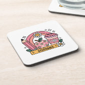 Essentials für Pink Rainbow - Personalisiert Getränkeuntersetzer (Linke Seite)