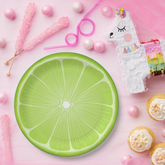 Essentials für tropisches Limones Party Pappteller (Party)