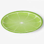 Essentials für tropisches Limones Party Pappteller (Schrägansicht)
