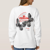 Essentials Leisure w/Butterfly Print - White Sweatshirt (Rückseite)