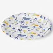 Essentials zur Sommerzeit Pappteller (Schrägansicht)