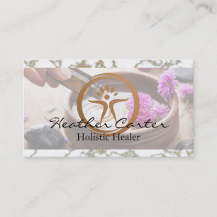 Essentielle Aromaöle gießen Day Spa-Logo Visitenkarte