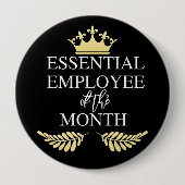 Essentieller Mitarbeiter des Monats Coronavirus Button (Vorderseite)