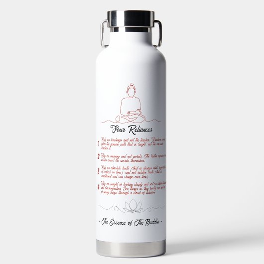 Essenz Buddhas : 4 Reliances Trinkflasche (Vorderseite)