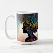** "Essenz der Erde: Abstrakte Mutternatur"* Kaffeetasse (Links)