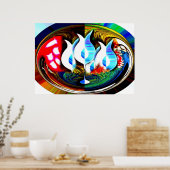 Essenz der Frühlingskunst Poster (Küche)