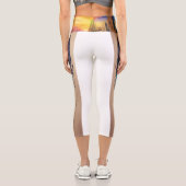 Essenz des einfachen Zeichnend, Flüge als Inspirat Capri Leggings (Rückseite)