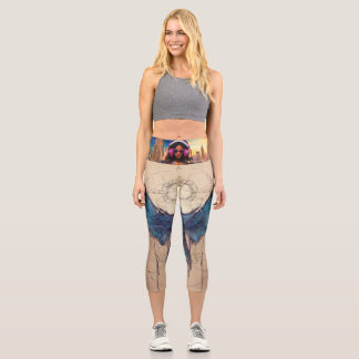 Essenz des einfachen Zeichnend, Flüge als Inspirat Capri Leggings