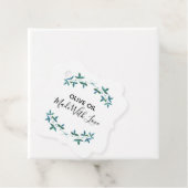 Essenzielle Lebensmittel für Olivenöl Geschenkanhänger (Beispiel)