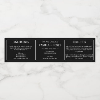 Essenzielle Ölbezeichnung Wasserflaschenetikett