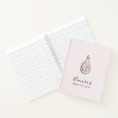 Essenzielle Öle Aromatherapie Logo rot Rosa Notizblock (Innenseite)