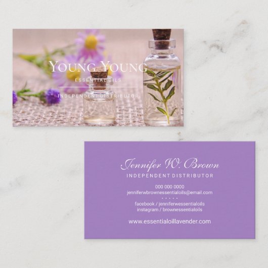 Essenzielle Öle Aromatherapie Visitenkarte (Vorne/Hinten)
