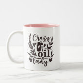 Essenzielle Öle - Crazy Oil Lady - Tasse, 325 ml Zweifarbige Tasse (Links)