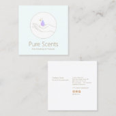 Essenzielle Öle Duft Aromatherapie Quadratische Visitenkarte (Vorne/Hinten)