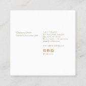 Essenzielle Öle Duft Aromatherapie Quadratische Visitenkarte (Rückseite)