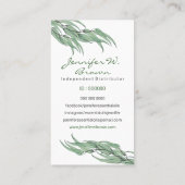 Essenzielle Öle Eukalyptus Benutzerdefiniertes Log Visitenkarte (Rückseite)