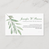 Essenzielle Öle fügen dem Logo eine grüne Blume hi Visitenkarte (Rückseite)