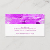 Essenzielle Öle mit Wasserfarbe Rosa Marmor Visitenkarte (Rückseite)