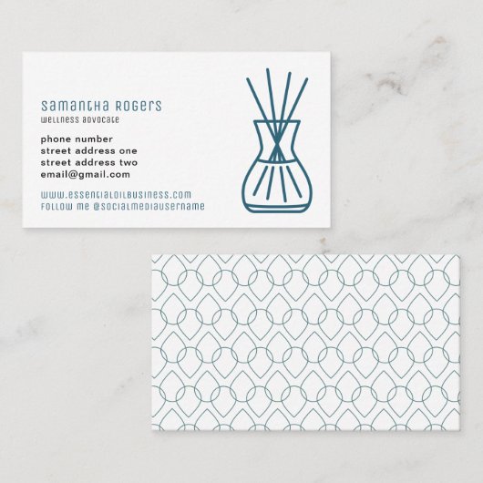Essenzielle Öle Resistente, diffuse Flaschengitter Visitenkarte (Vorne/Hinten)