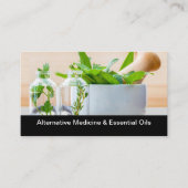 Essenzielle Öle und alternative Medizin Visitenkarte (Vorderseite)