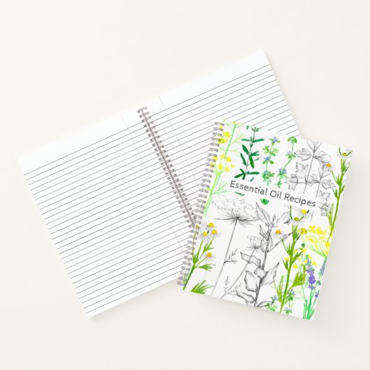 Essenzielle Ölrezeption Aromatherapie-Notebook Notizblock (Innenseite)