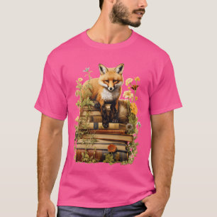 Essenzieller Blumenfox mit Niedlichem Buch T-Shirt