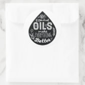 Essenzieller Ölausfall Runder Aufkleber (Tasche)