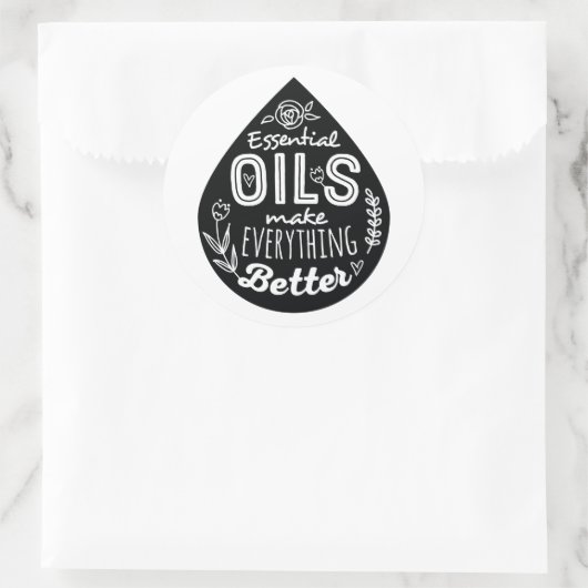 Essenzieller Ölausfall Runder Aufkleber (Tasche)