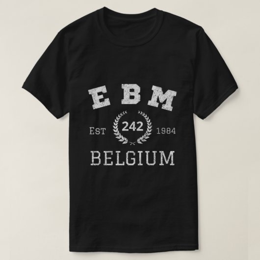 Essenzieller T - Shirt für das EBM 242 Belgien-Log (Design vorne)