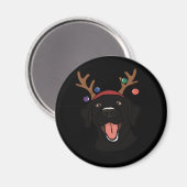 Essenzieller T - Shirt für das Weihnachtsschwarze  Magnet (Vorderseite/Rückseite)