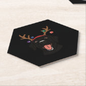 Essenzieller T - Shirt für das Weihnachtsschwarze  Untersetzer (angewinkelt)